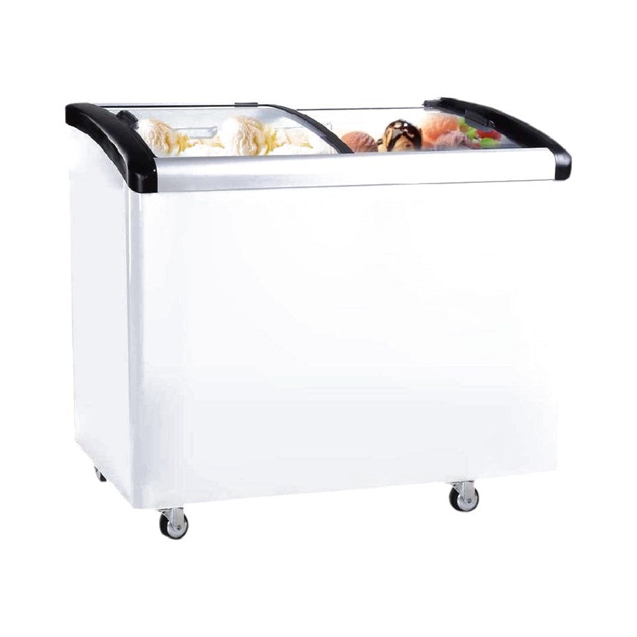 Glass display chest freezer showcases Singapore