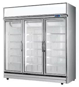 Uniko UNGD-3DC-INV upright display glass chiller, 1870 mm wide